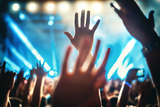 istock Rave party silhouettes. 1409569281