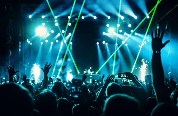 istock Rave party silhouettes. 1409569304