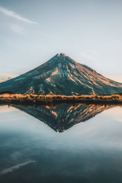 istock Mt. Taranaki Sunset Reflection, New Zealand 1409574389