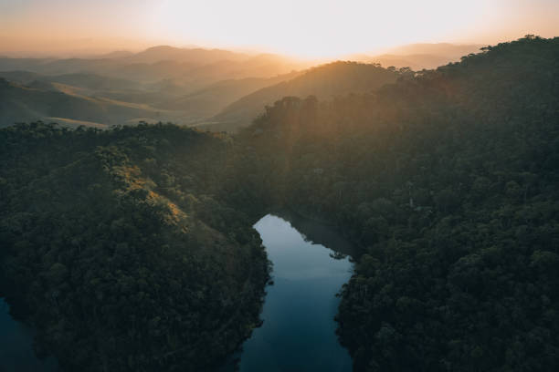 istock Sunset in lakes and mountain forest region 1409585207