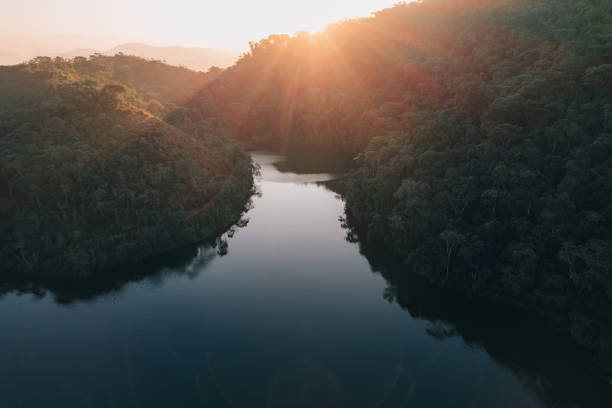 istock Sunset in lakes and mountain forest region 1409585208