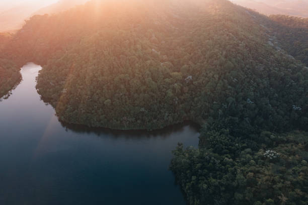 istock Sunset in lakes and mountain forest region 1409585210