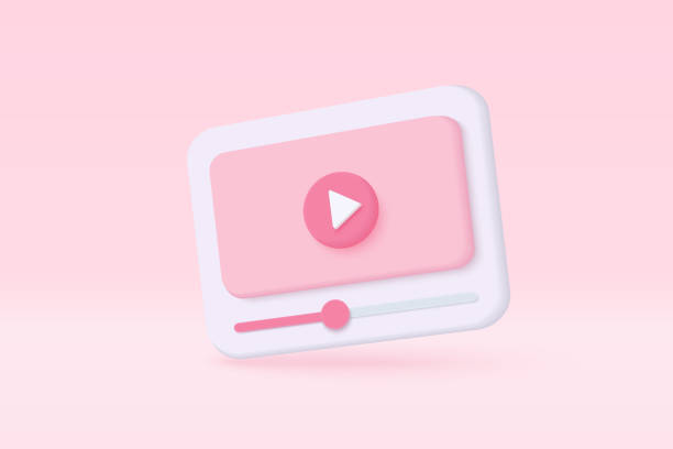 istock 3d social media with live streaming and emotion on frame in pink background. Social media online playing video for make money passive income concept. 3d live entertainment vector render illustration 1409587367