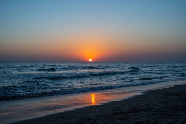 full shot of a sunset at sea in Spain