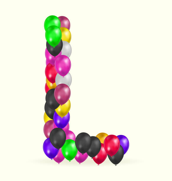 istock Letter L Balloons variety of colors logo vector design template 1409596490