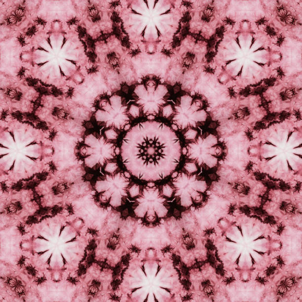 Seamless kaleidoscope or endless pattern for ceramic tile, wallpaper, linoleum, textile, web page background used. Repeating geometric from striped elements