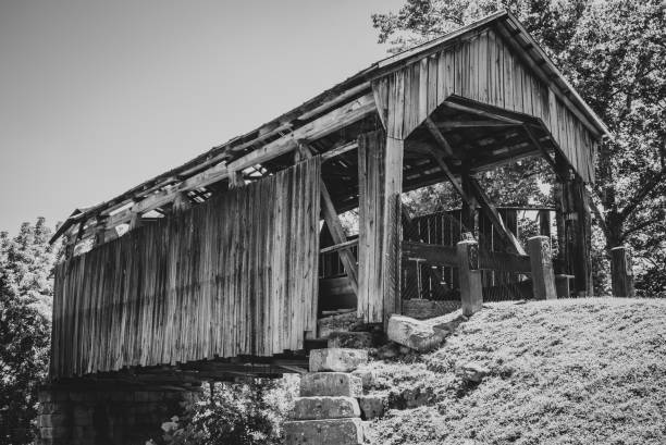 istock Old Covered Wooden Bridge 1409600925
