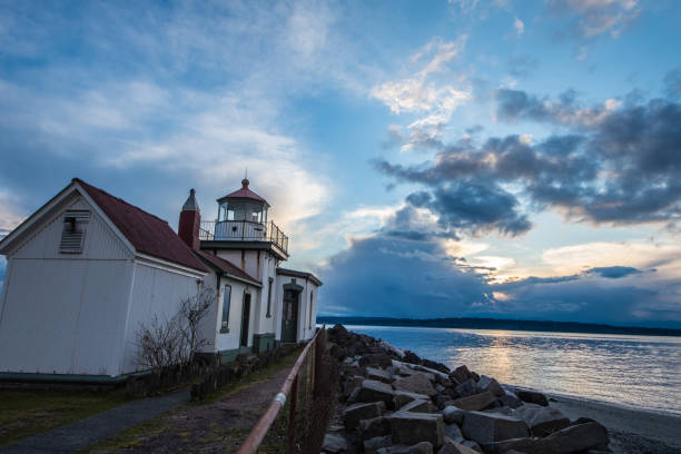 istock West Point Lighthluse, Seattle, Washington, Puget Sound, Near Sunset 1409611368