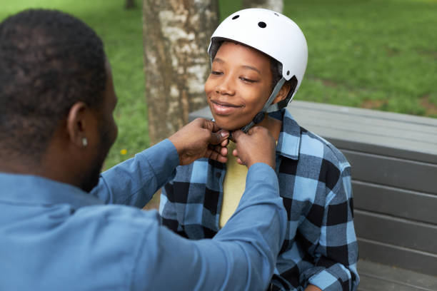 istock Dad caring about the safety of his son 1409614662