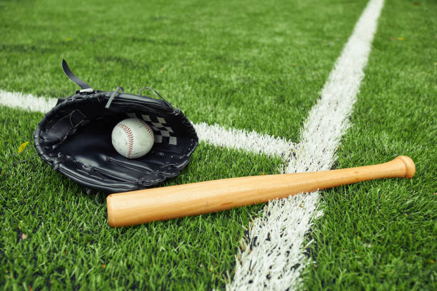 istock Sports equipment for playing baseball game 1409614699
