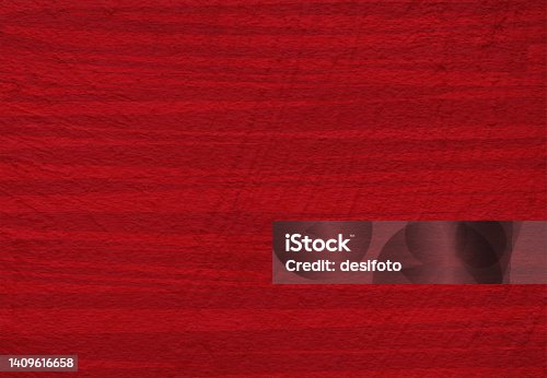 istock Blank empty vibrant dark red or maroon coloured creased, striped grunge effect vector Christmas horizontal backgrounds like wrinkled crepe paper sheet with abstract strokes and stripes all over 1409616658