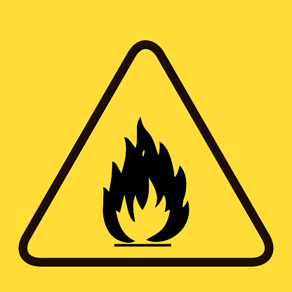 Hazard Symbol Warning Sign Safety Combustibility And Flammability