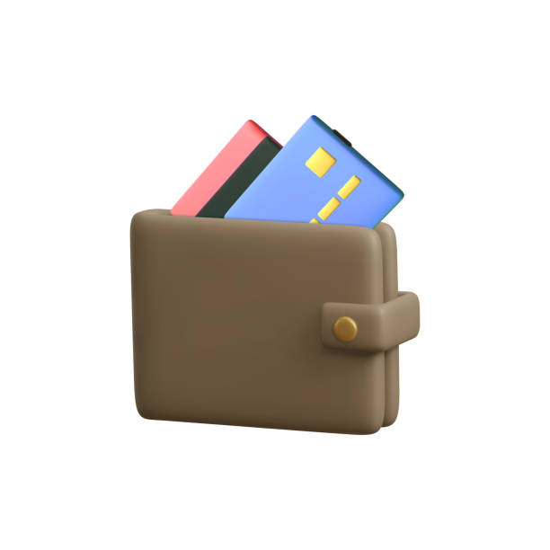istock Wallet with bank cards Isolated on white background. Mobile banking concept. Online mobile money transfer. Vector illustration 1409623955