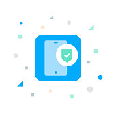 istock Mobile Security Flat Icon 1409623986