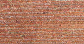 Abstract red brick wall panoramic background