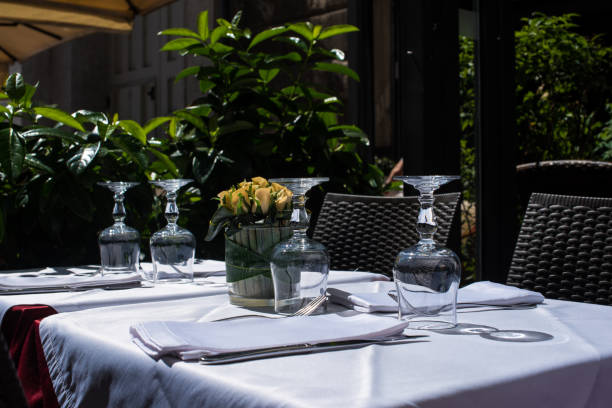 istock served table in the restaurant 1409633750
