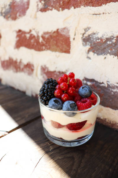istock desserts with berries in a glass bowl 1409636008