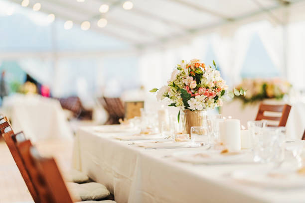 istock Fresh flowers wedding decoration 1409636395