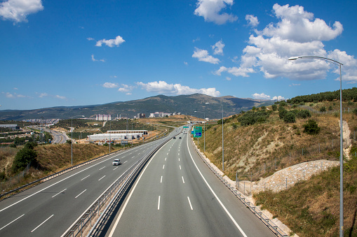 Turkey - July 18 ,2022 :Gebze-Orhangazi-Izmir highway general view.Turkey