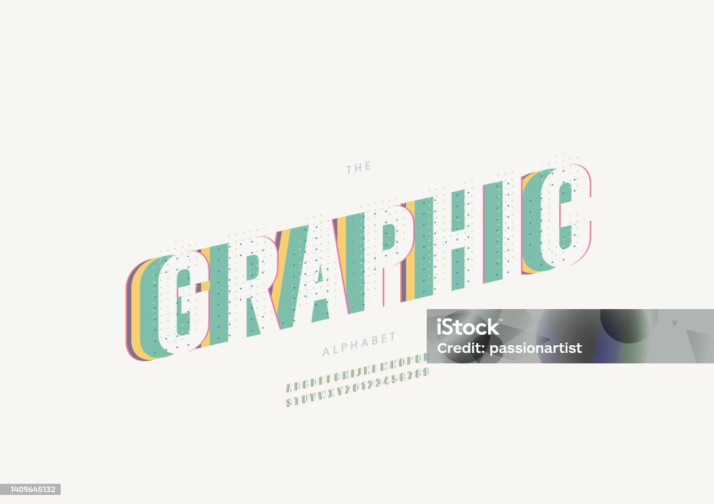 Stylized Graph Lettering Graphic Alphabet Stock Illustration - Download Image Now - Abstract ...