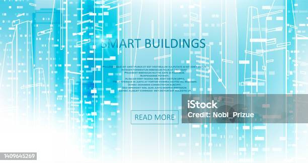 Building Smart Design Graphs Smart Building Concept Design For City Illustration Stock Illustration ...