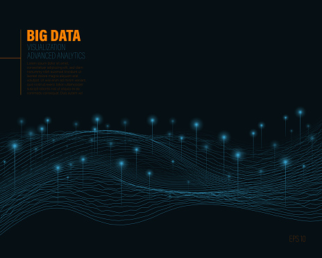 abstract technology data analysis background