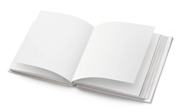 istock Open book or album with blank pages, on white 1409648700