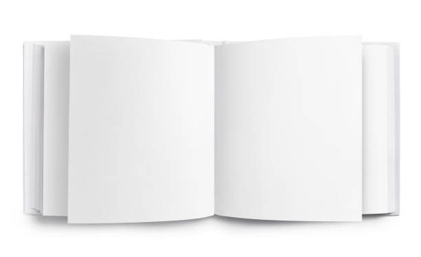 istock Open book or album with blank pages, on white 1409648804