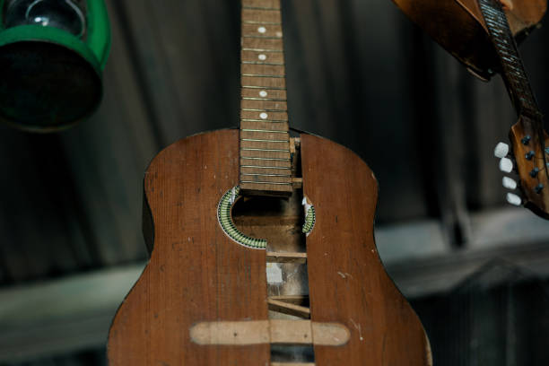 istock vintage Acoustic guitar 1409652446
