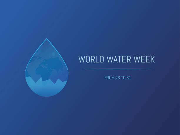 istock World Water Week is an annual day highlighting the importance of fresh water and making sustainable resource management. Vector illustration. 1409655256
