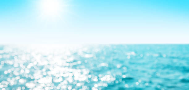 istock Defocused blue sea landscape background 1409659725