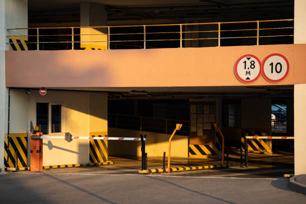 istock Moscow, Russia - July 09, 2022: multi-level car park entrance 1409660046
