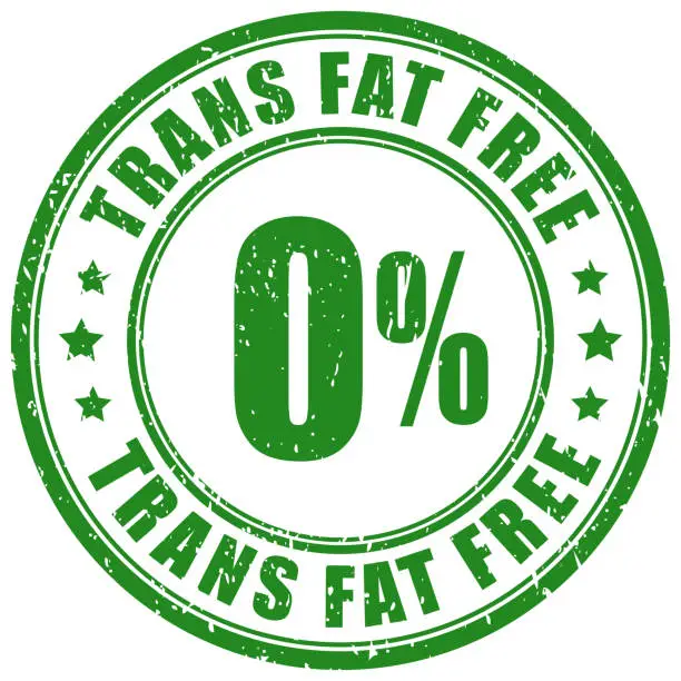 Vector illustration of Trans fat free vector stamp