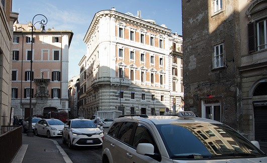 Taxi, Rome, Italy.