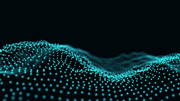 istock Digital technology wave. Dark cyberspace with motion dots and lines. Futuristic digital background. Big data analytics. 3d rendering. 1409666039