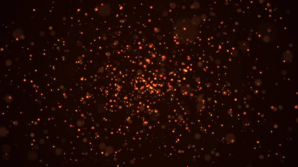 istock Dust particles with bokeh effect on dark background. Abstract magic background. Starry sky. 3d rendering. 1409666325