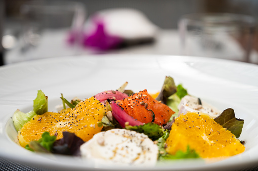 Citrus and cheese gourmet salad