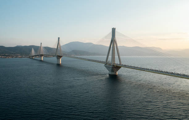 istock Cable bridge of Rio - Antirio. 1409669697