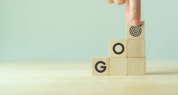 istock Common goal success concept. Goal setting, action plan and achieve business target. Initiation for planning to reach target. Business development strategies, advancement and business target concept. 1409673172