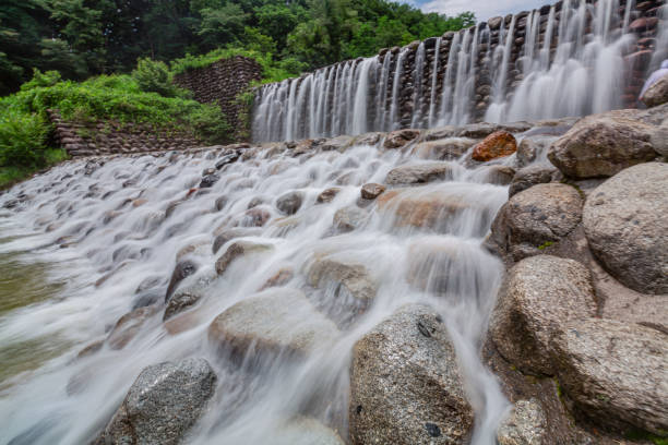 istock beautiful waterfall with longexposure photography. 1409679376