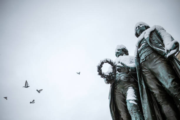 statue of viking in trondheim, norway
