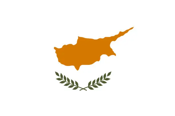 Vector illustration of National Flag of Cyprus