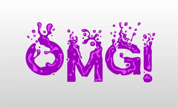 Vector illustration of OMG! comic speech bubble cartoon icon, vector illustration