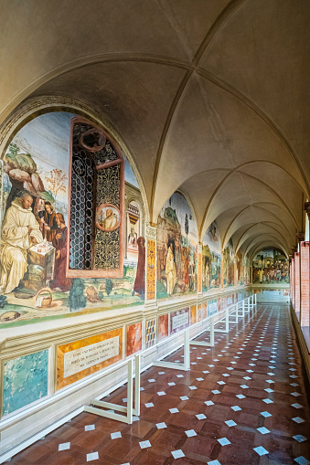 Rome - The fresco of Visitation in the church Chiesa di San Francesco a Ripa by Giovani Battista Ricci - il Navarro (1620).