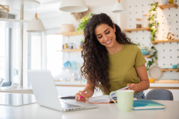 istock Young woman working from home 1409699054