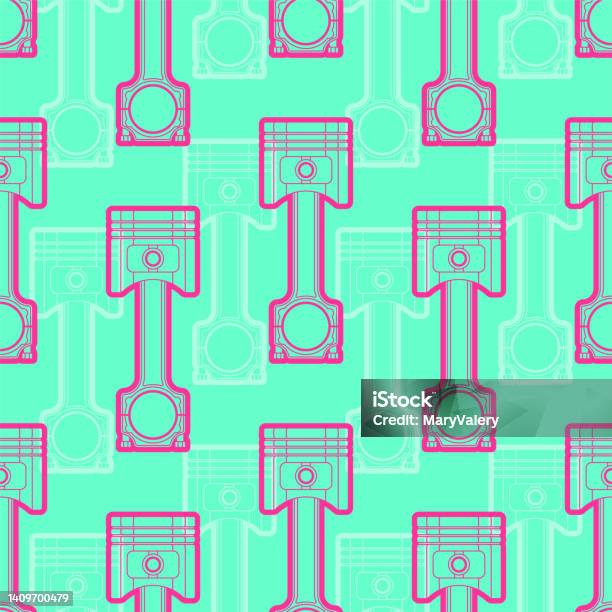 Engine Enspired Pattern Engine Piston Pattern Seamless Motorcycle Pistons Background Car ...