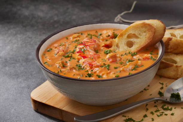 Lobster Bisque stock photo
