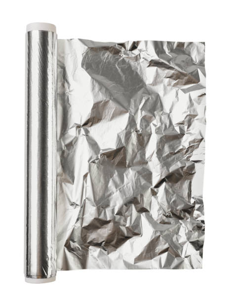 istock Foil for baking cut out on a white background. Top view 1409709743