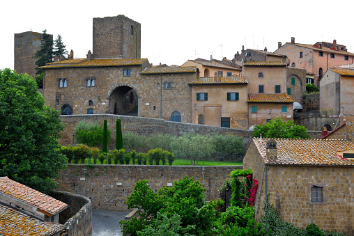 the historic center of Tuscania Lazio Italy