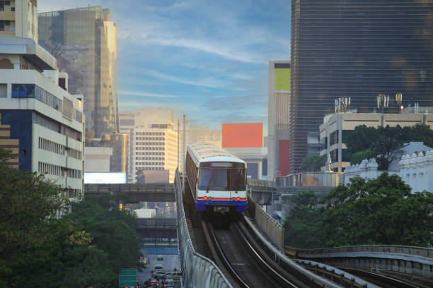 istock BTS Sky Train is running in downtown of Bangkok. 1409718655